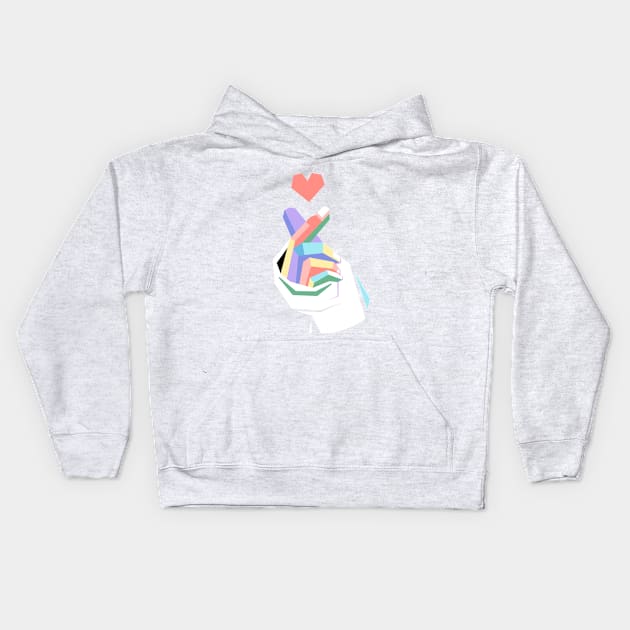 KPOP LOVE SIGN Kids Hoodie by BAJAJU